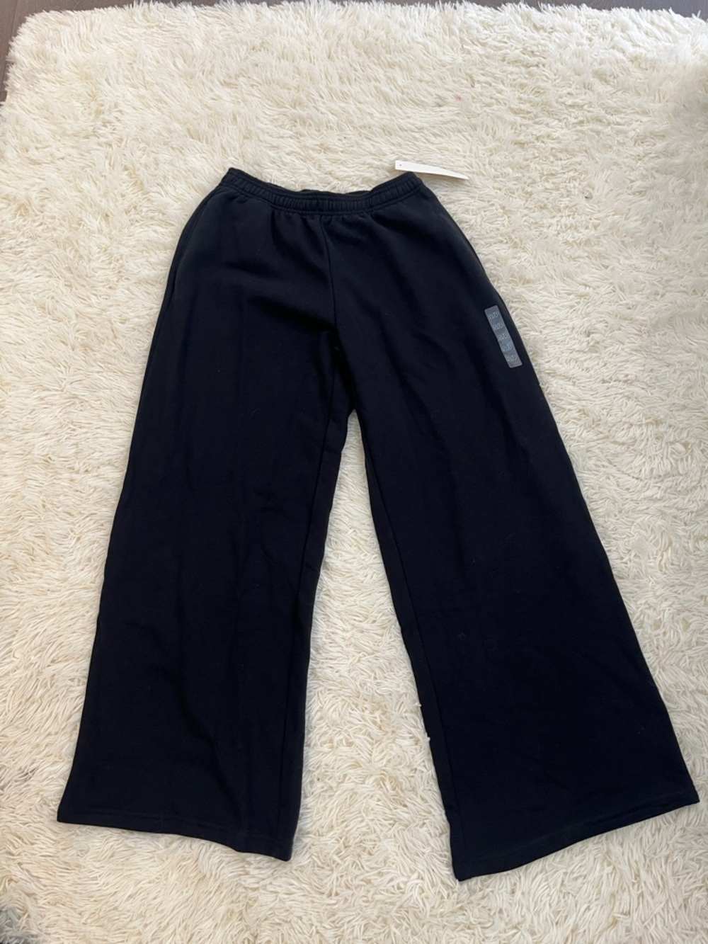 Uniqlo Black Wide-Leg Kids Jogger Pants